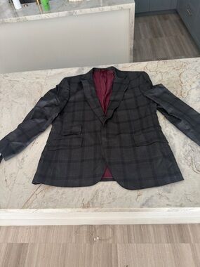 Trend by Madman Gray Plaid Blazer 40R Drop 6 Tailored Suit Jacket